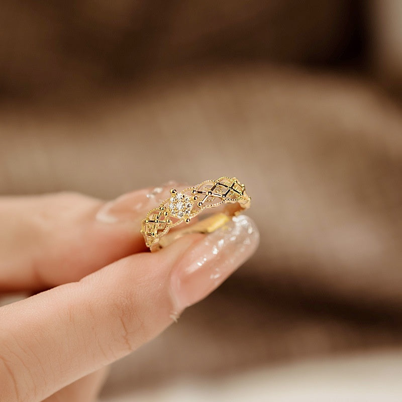 Pure 18K Jinrege Light Luxury Wide Version Fashion Ring β Timeless
