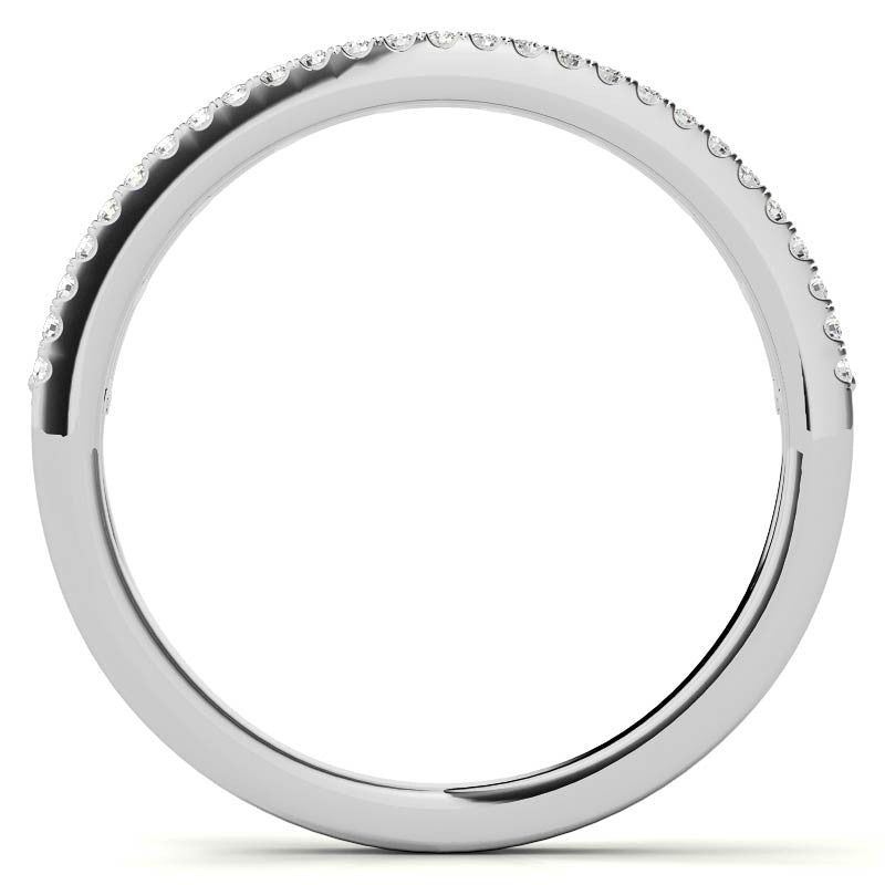 White Gold Moissanite Round Shape Ring