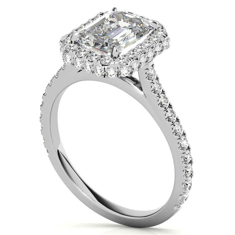 14k Gold Moissanite Emerald Shape Ring