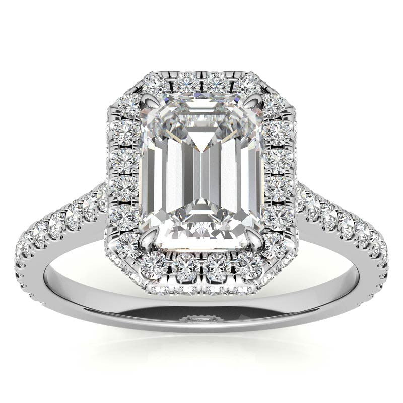 14k Gold Moissanite Emerald Shape Ring