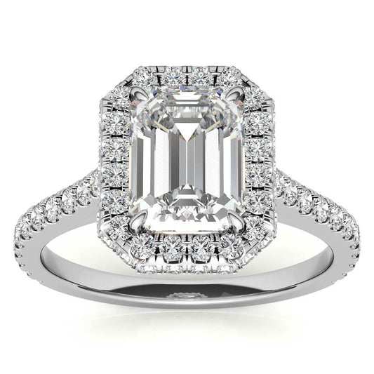 14k Gold Moissanite Emerald Shape Ring