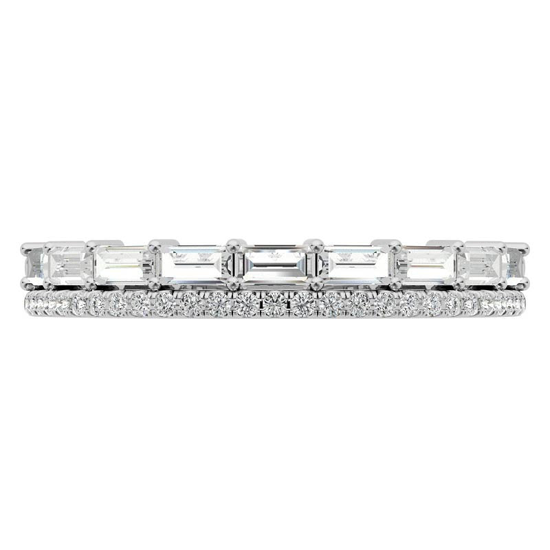 White Gold Moissanite Round Shape Ring