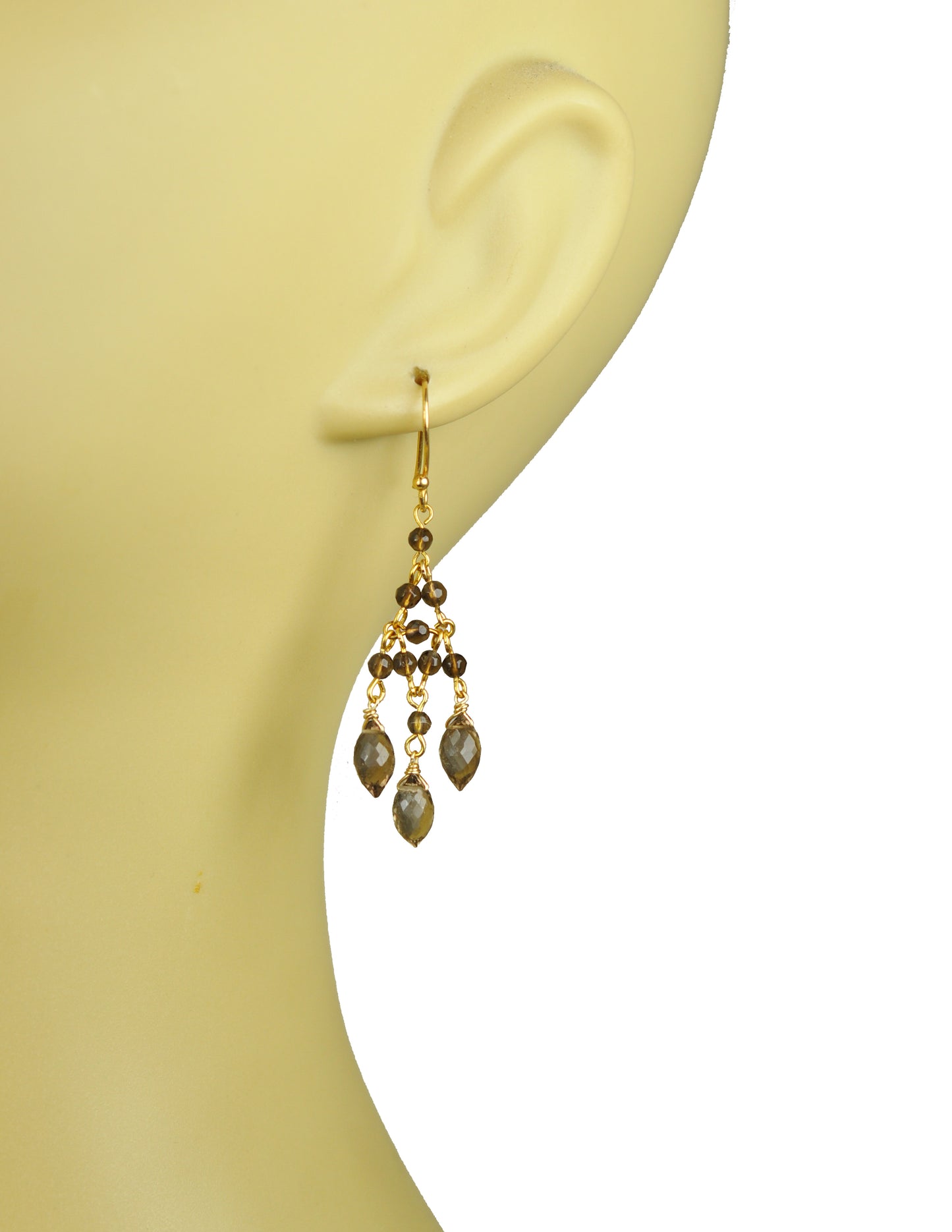Noor Cascades-Smoky Topaz Chandelier
