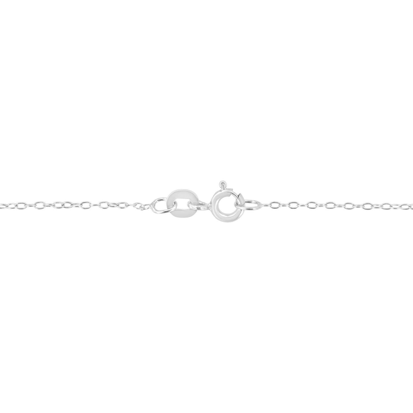 14KT White Gold 1/2 cttw Diamond Floral Cluster Pendant Necklace