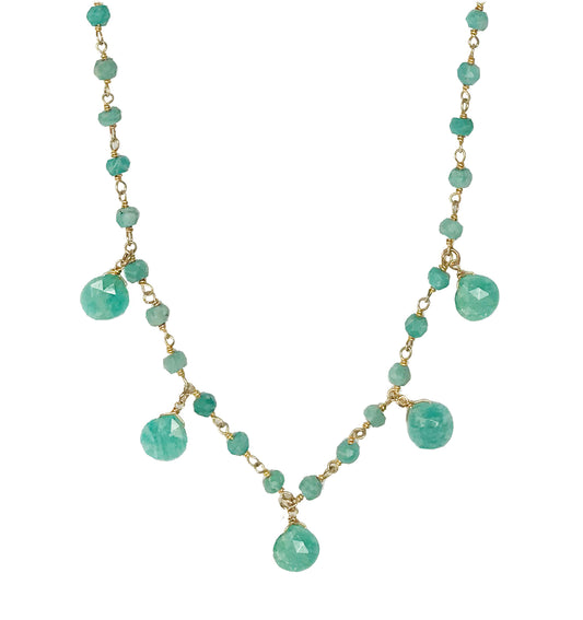 The Isla - Amazonite Vermeil Necklace