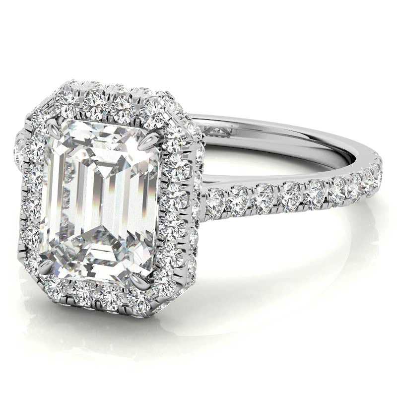 14k Gold Moissanite Emerald Shape Ring