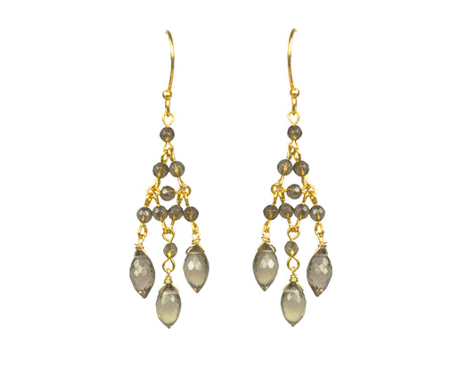 Noor Cascades-Smoky Topaz Chandelier